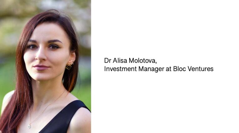Dr Alisa Molotova joins Bloc Ventures as Investment Manager